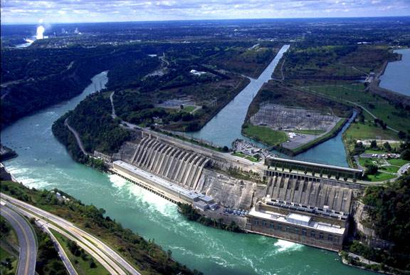 Sir Adam Beck Generating Station, photo obtained from Ontario Power Generation website at www.opg.com. Sir Adam Beck 1 is on the right, 2 on the left.