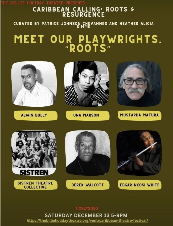  Alwin Bully  Uma Marson  Mustapha Matura  Sistern Theatre Collective  Derek Walcott  Edgar Nkosi White   