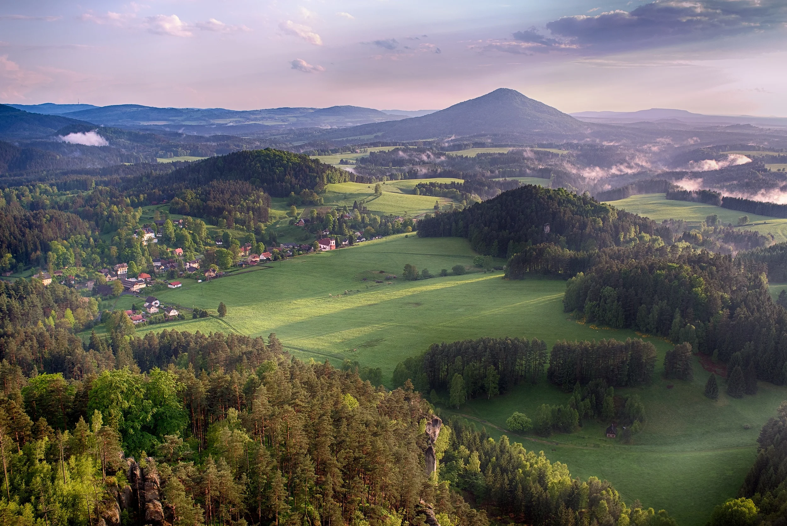 View from Mariina vyhlidka in Jetrichovice, Bohemian Switzerland, Czech Republic