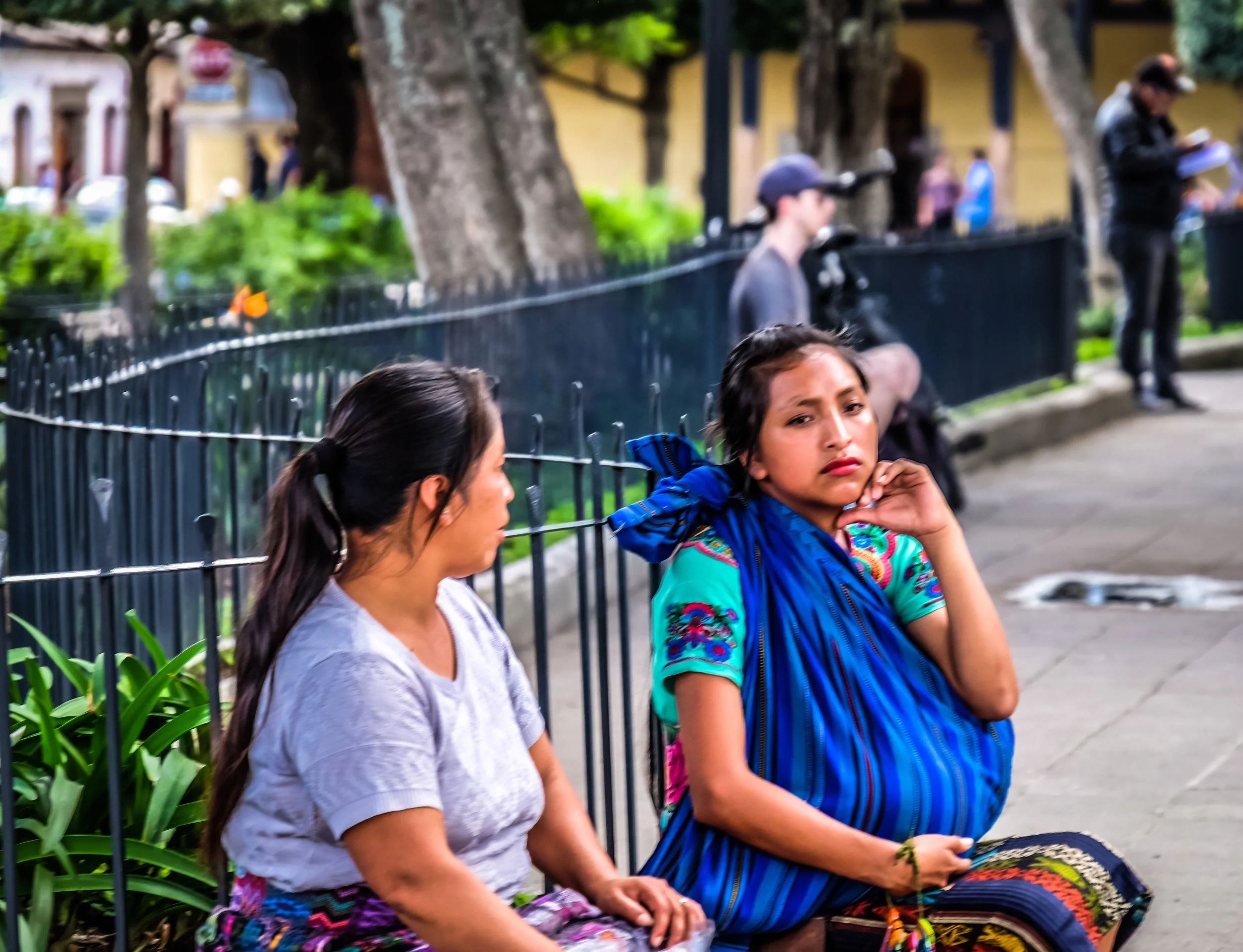 For Sale, Mayan vendors, Parque Central, Antigua, Guatemala