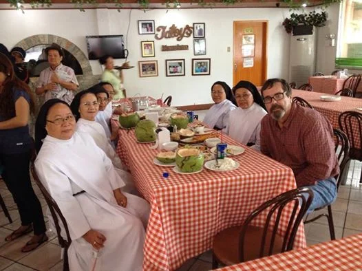 A final lunch with the Dominican Sisters before Matt heads home to the United States.