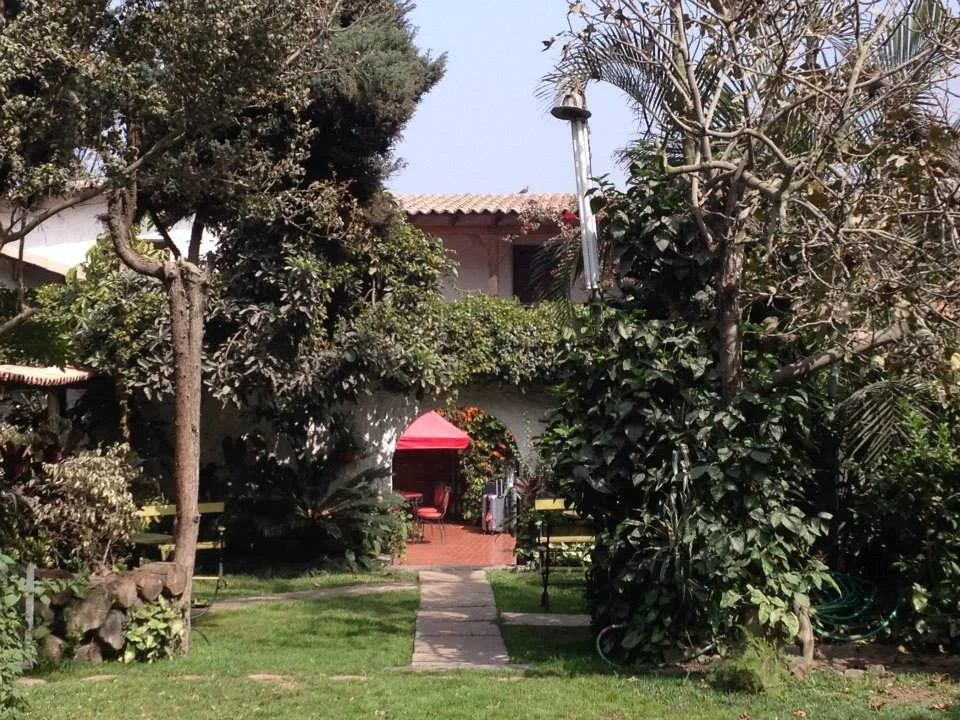 The view from a yard to the living area