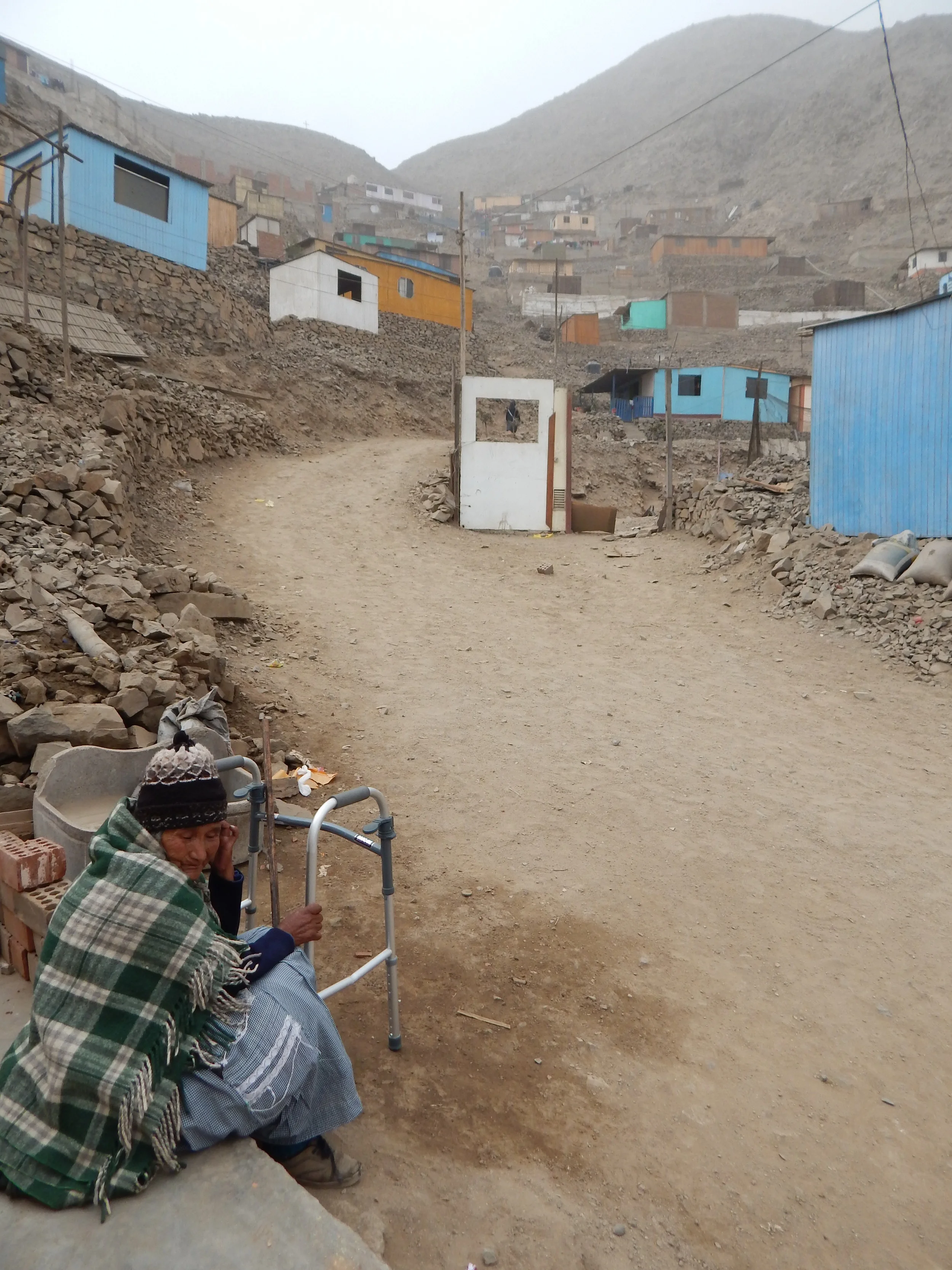 The new walker is woefully inadequate to battle the hill between our clinic and her home. Someone called her a cab.