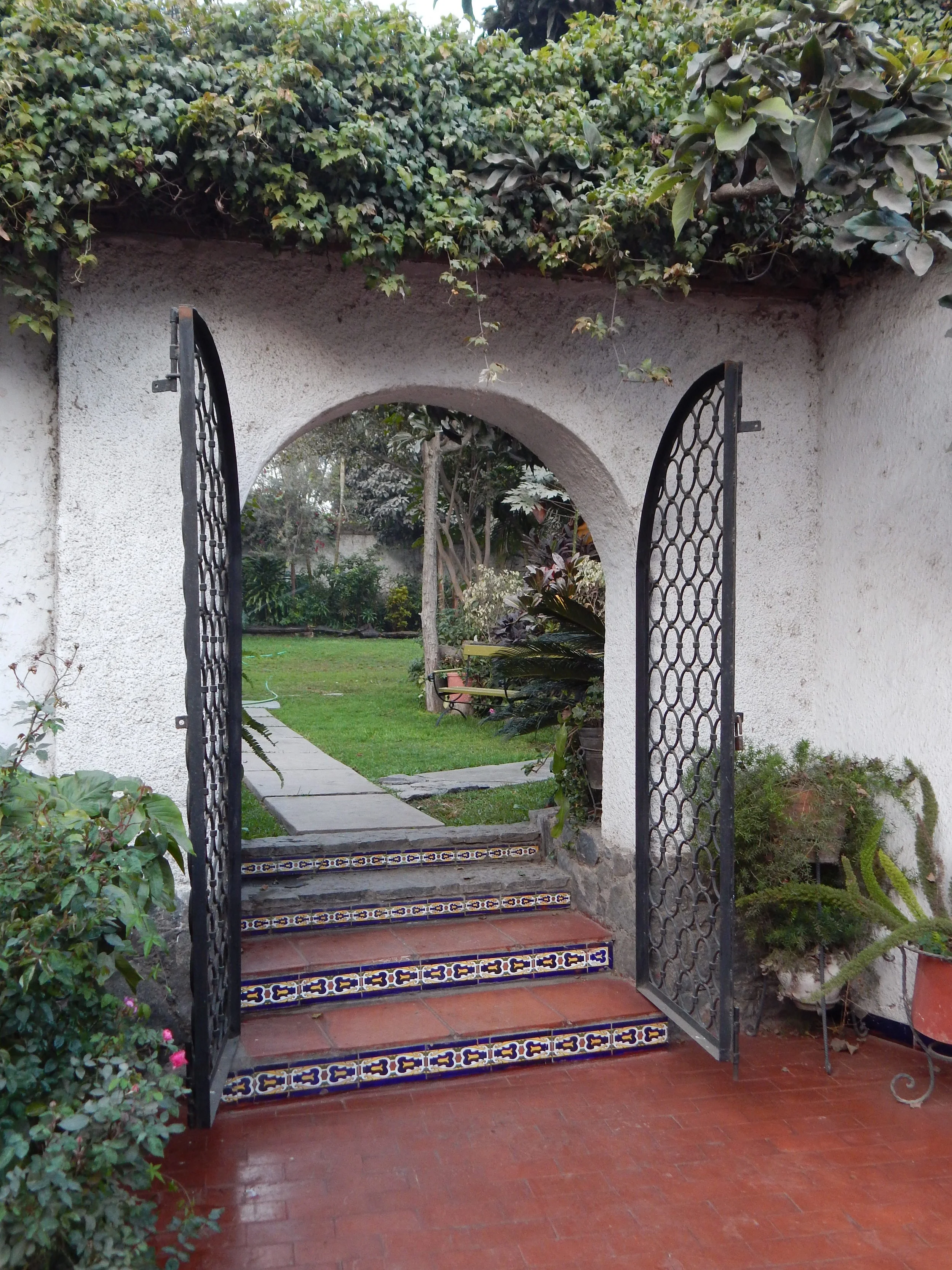 The gateway from the living area to the gardens and kitchen