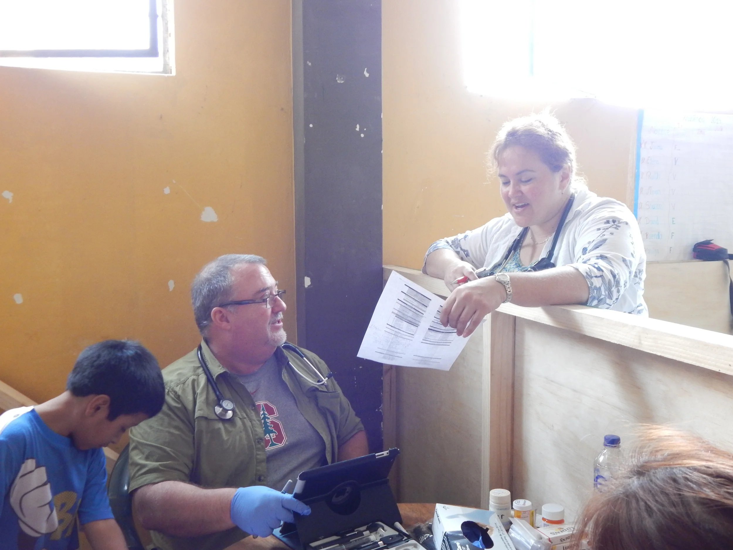 Collaboration never ends. Here, Brian, MD and Camelot NP student are able to consult over the walls of their offices.