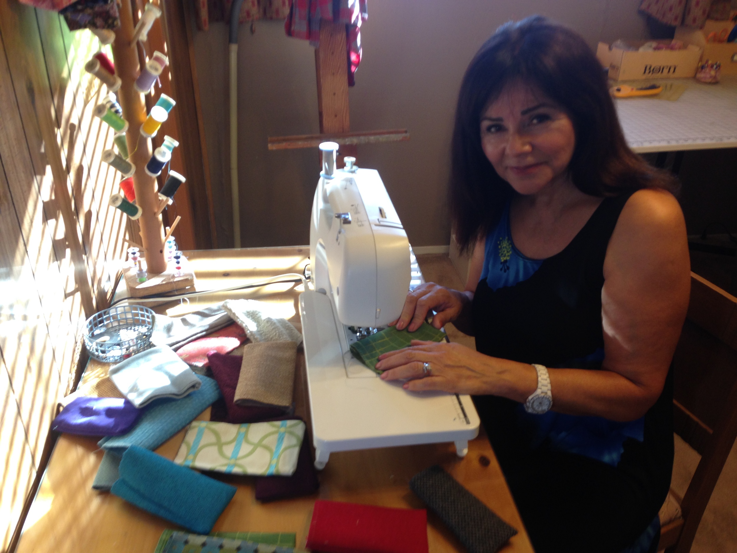 Camelot's mom made 150 eyeglass covers that were given away. Thank you!