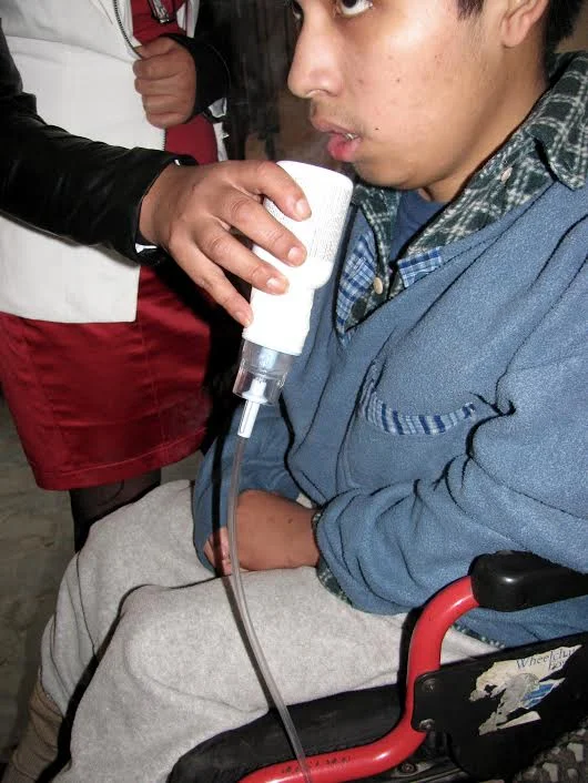 Our nebulizer in action!