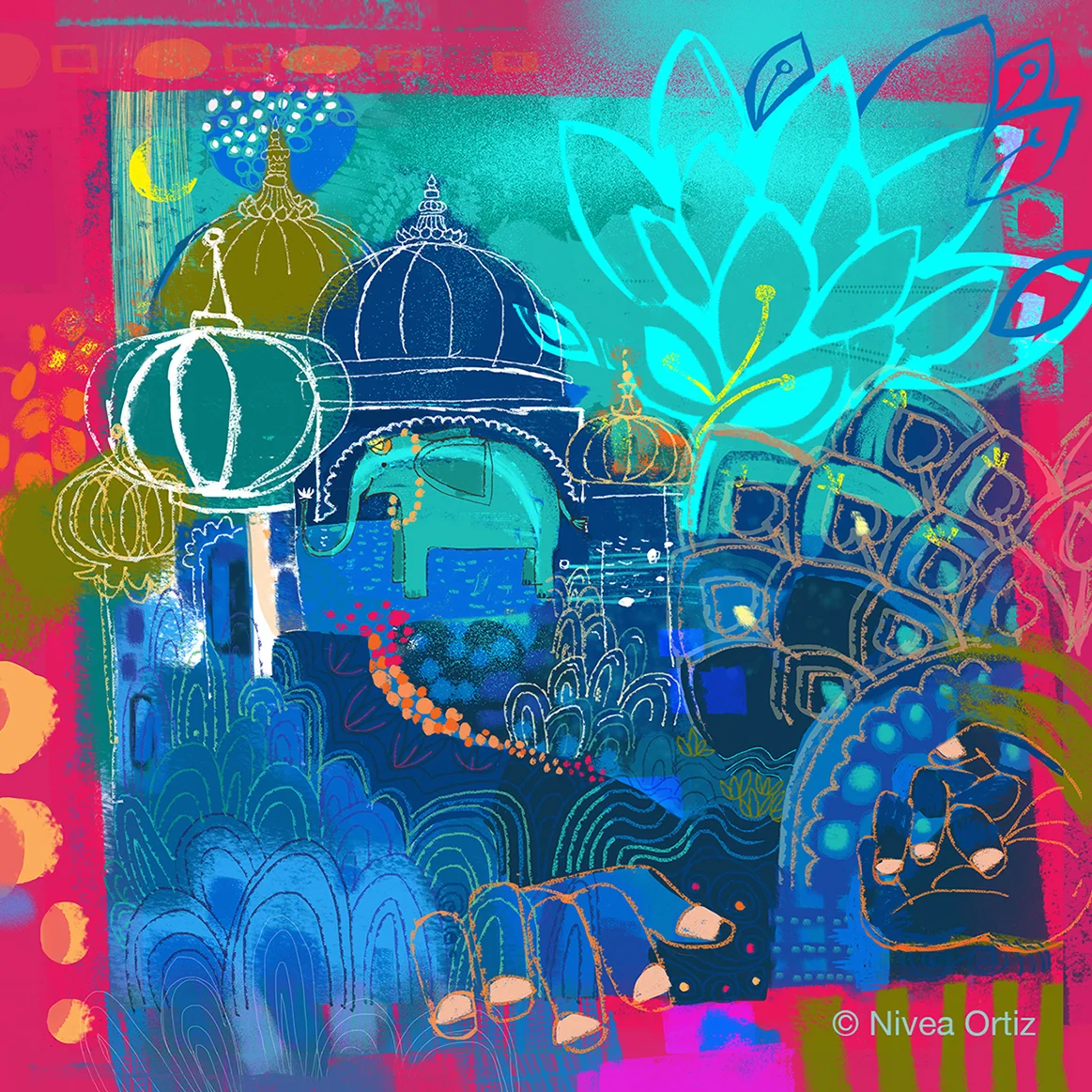 Road to Udaipur, CD Illustration.