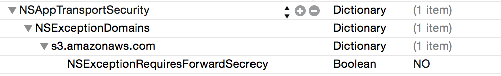 The Info.plist entry