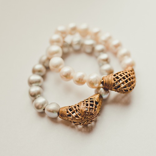 Pearl and African Antique Bracelet - $40