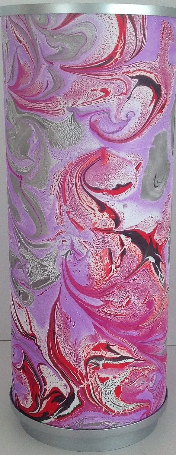  Red, Purple and Gray Marbled Lamp  $140 