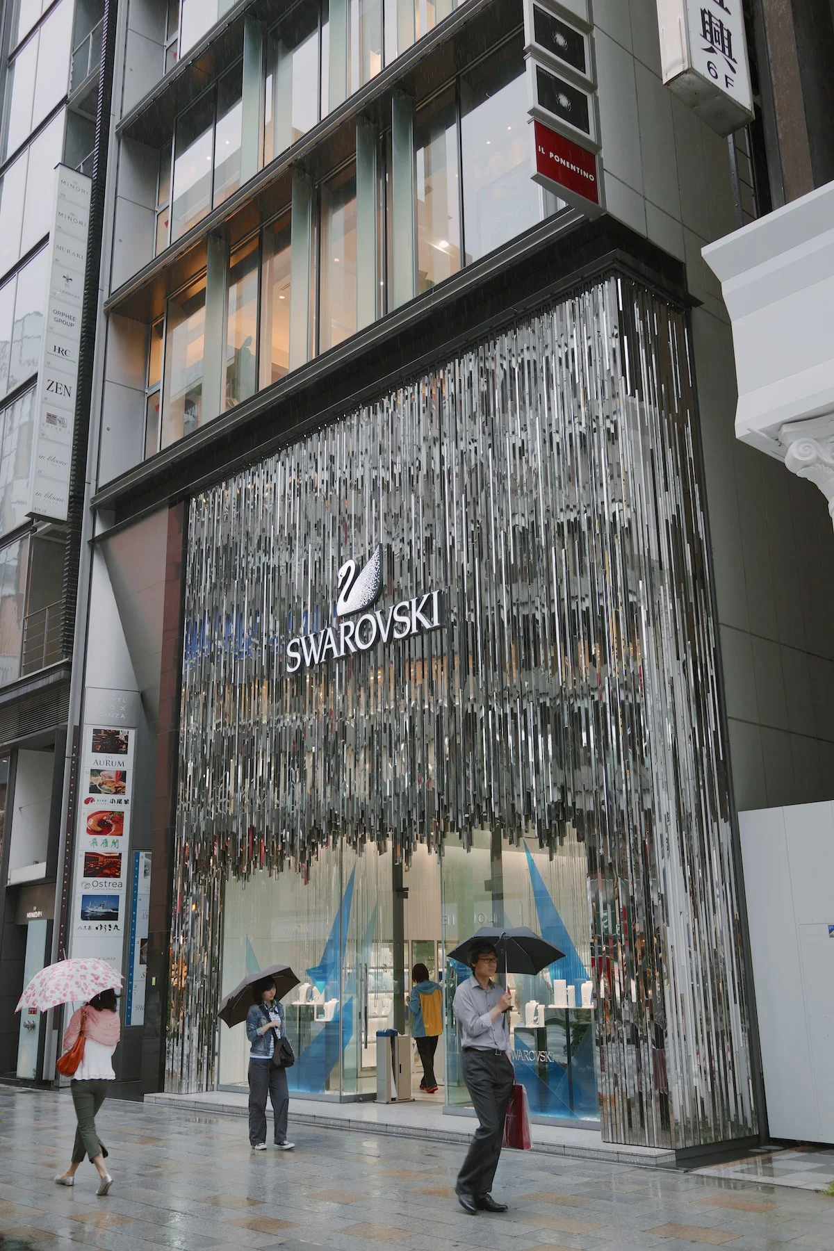 The Swarovski facade designed by Tokujin Yoshioka.