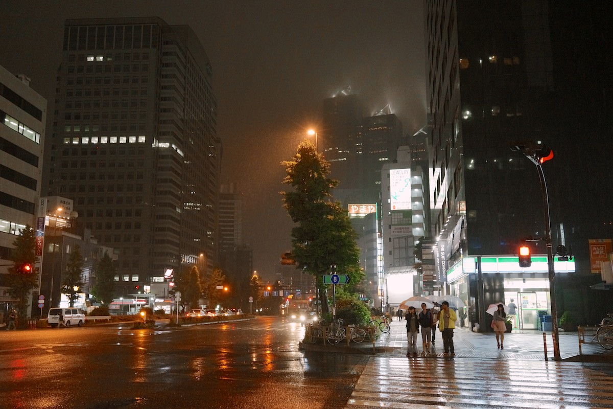 A rainy night in Shinjuku.