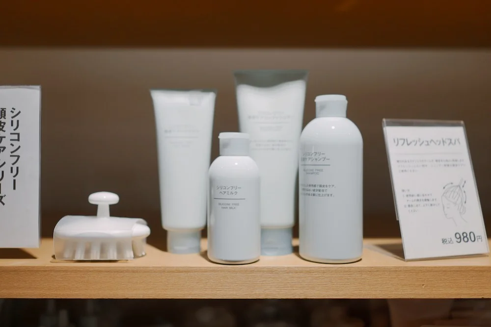 Muji sells everything here, including cosmetics.