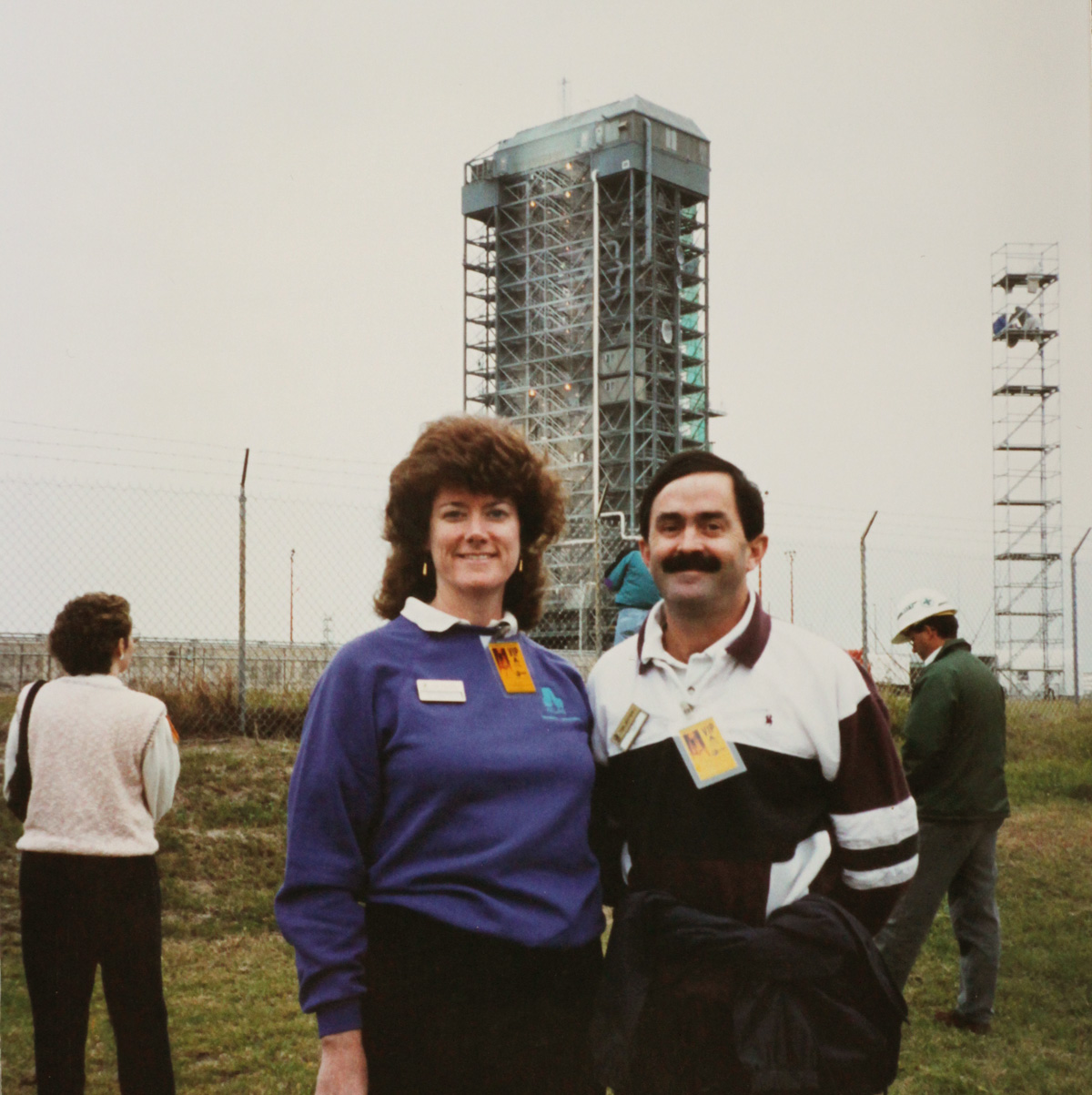 Mom and Dad pictured at the Telstar 4 launch pad.