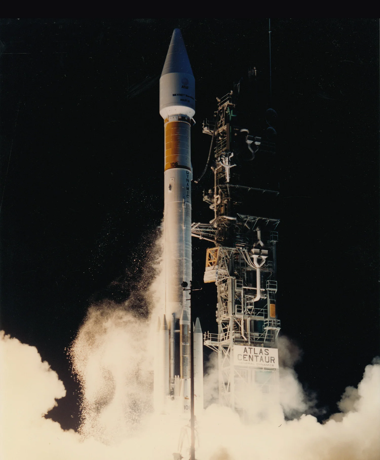 December 16, 1993 at 7:40 PM, Liftoff for the first launch of General Dynamic's Atlas II AS rocket.