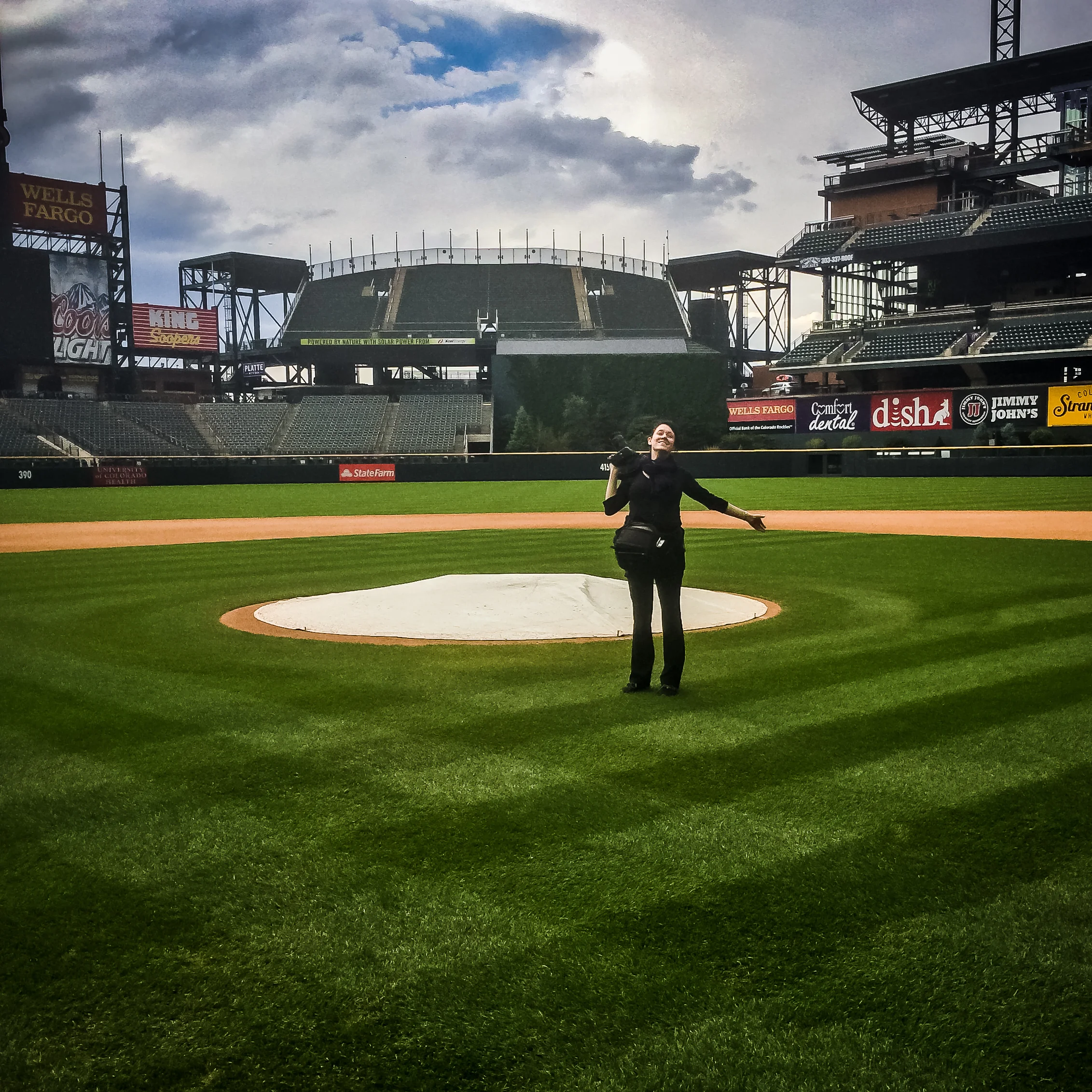 Me, while shooting a wedding at Coors Field in downtown Denver.