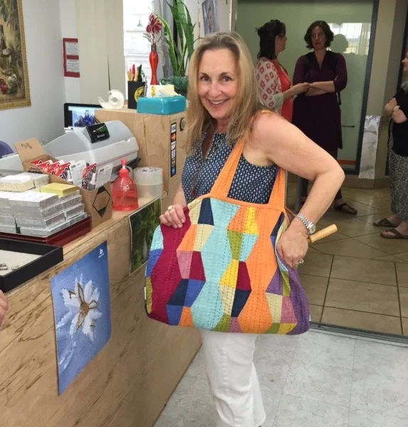 Cathy at Quiltcon 2016 (you can follow her on instagram @m_o_g_u_l_l)