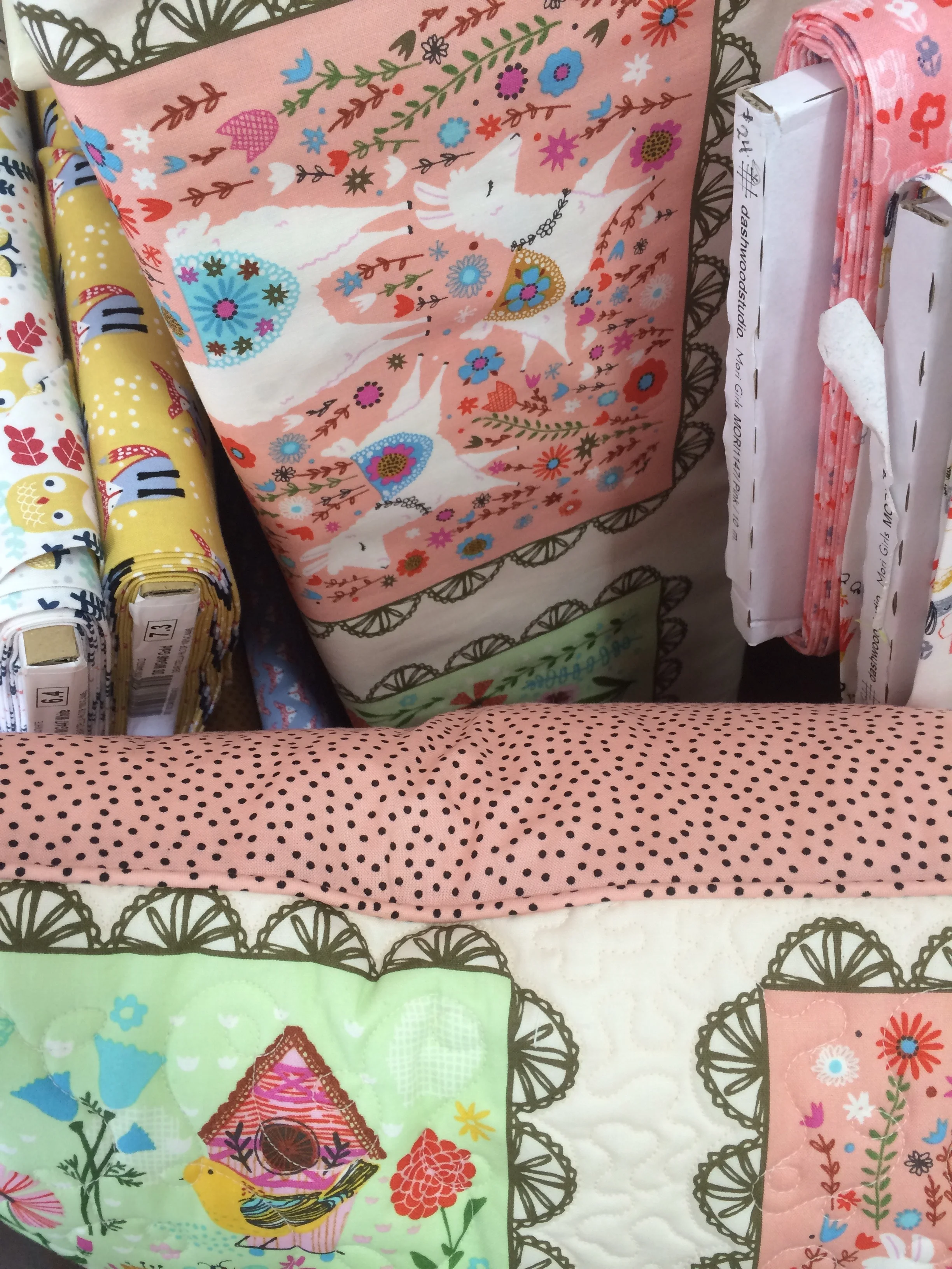 The cushion is backed with Jen Kingwell's Just a Speck fabric.