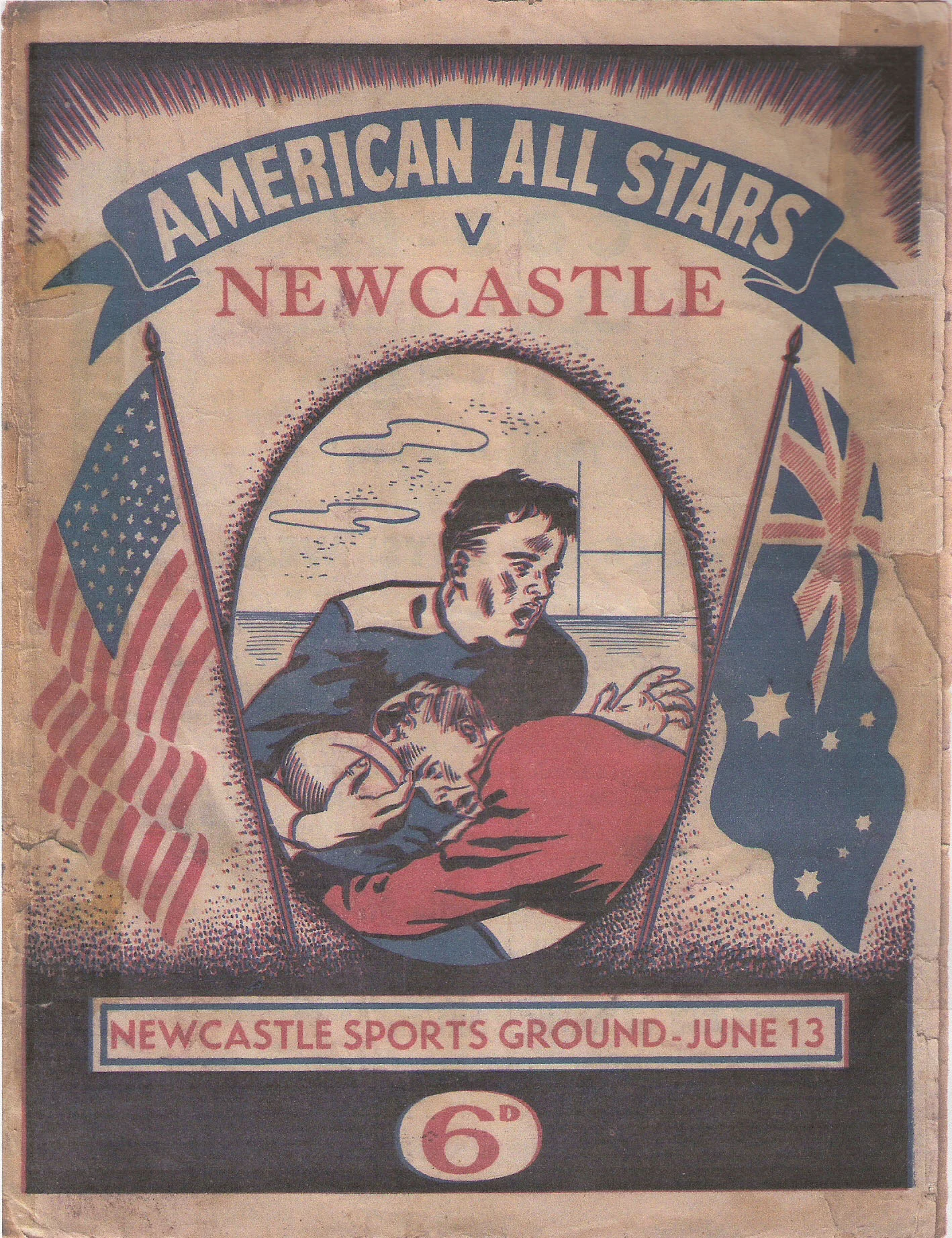 Match-day programme for Newcastle v American All Stars (1953)