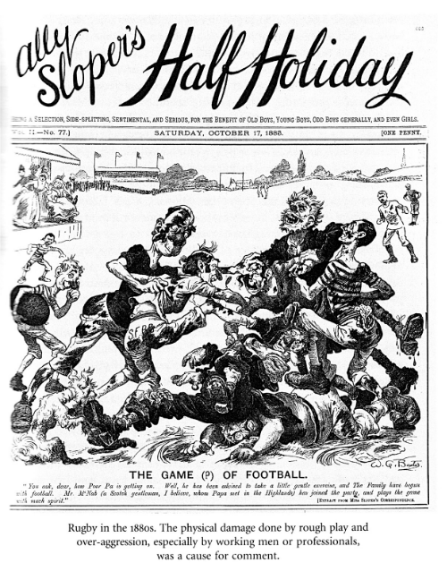 Rugby or Soccer in 1888? Image from Mike Huggins' Victorians and Sport.