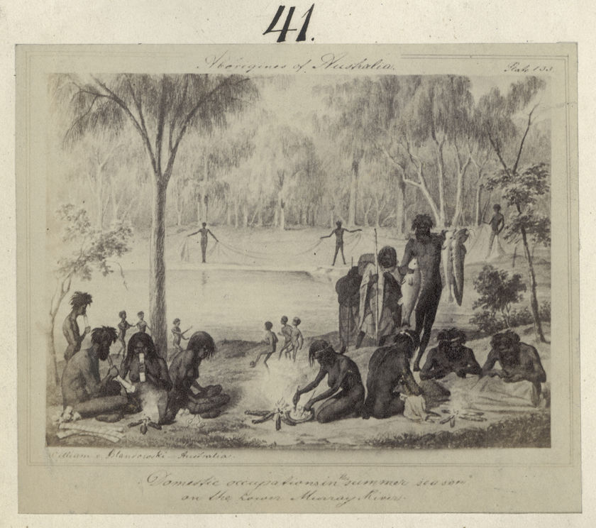 Aboriginal people playing Marn Grook. It is an early form of Aussie Rules? Or a kind of soccer? Or a precursor of a rugby league kicking duel? Of course it is none of these - and why should it be? William Blandowski's Australien in 142 Photographischen Abbildungen , 1857, (Haddon Library, Faculty of Archaeology and Anthropology, Cambridge)