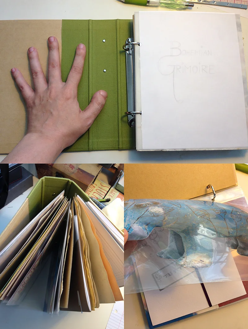 The book itself is pretty small. The pages inside are only 8.5" x 7". The bulk of them are blank right now, though it feels better to keep them in for now for the bulk. There's even some divided pockets that currently just have random memorabilia in them, which may or may not stay as-is, changed, or get taken out entirely. Not sure; it's still evolving!
