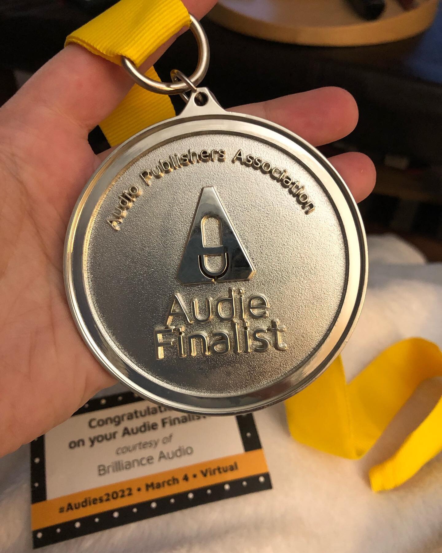 I know 72% of my posts start with, &ldquo;you guys!&rdquo; But YOU GUYS.  My audio publisher sent me a medal! I didn&rsquo;t know adults could get medals without running long horrible distances. I&rsquo;m having a very happy moment. Thank you @megant