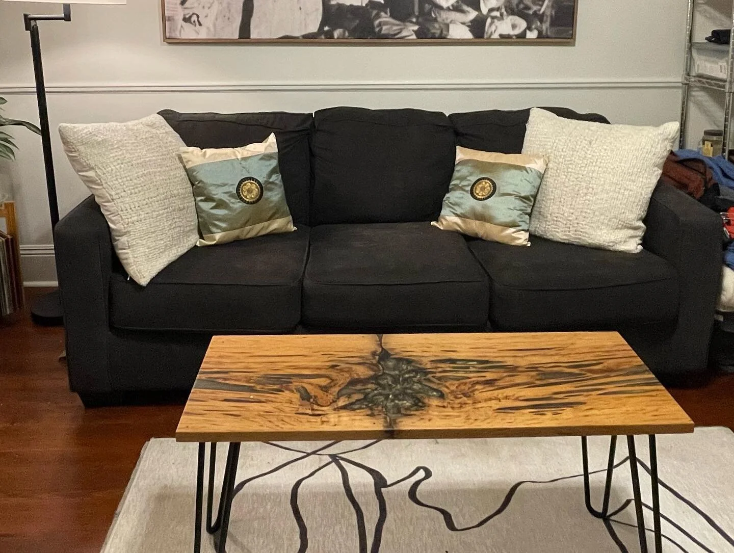 Made this beautiful pecky cypress resin pour coffee table with @giudiebrown back in 2022. This had been  a personal project in mid process at the studio for well over a year and a half. Excited with how it turned out