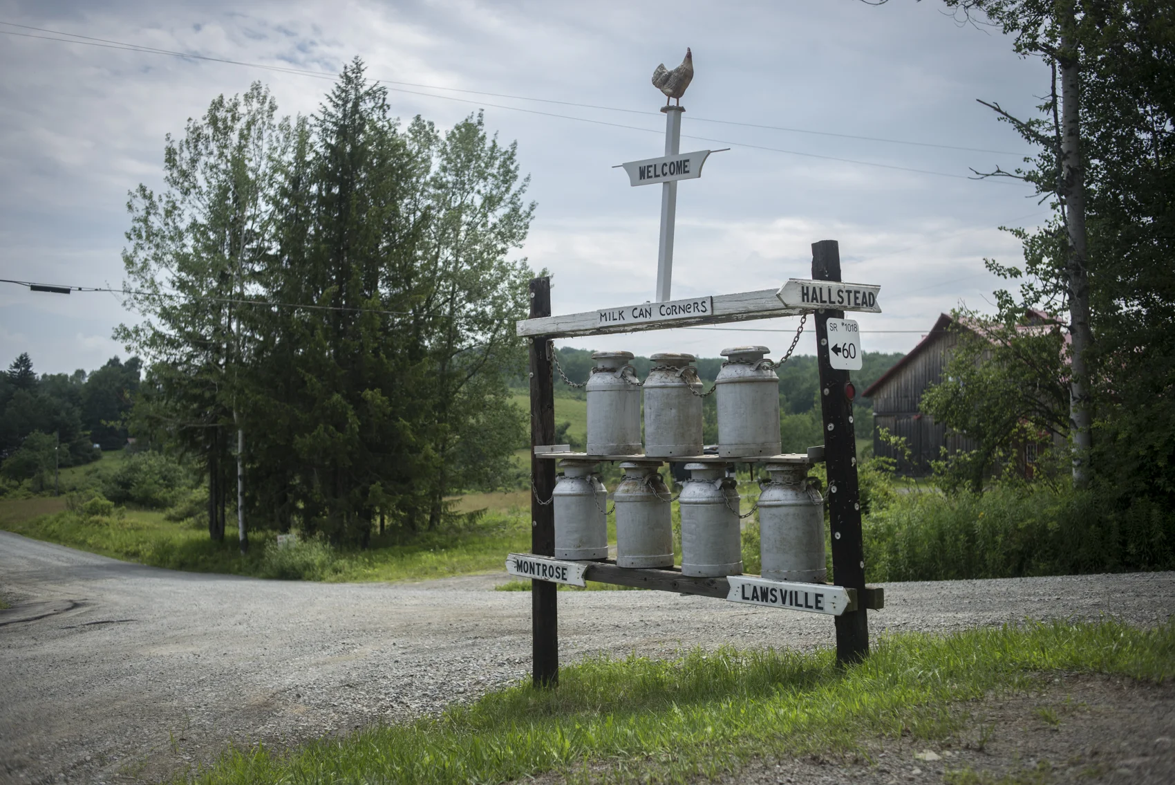 Sometimes called the "Endless Mountains" region, this part of Pennsylvania is deeply rooted in rural traditions and agriculture. I came across this homage to the dairy business on a dirt road in Susquehanna County.