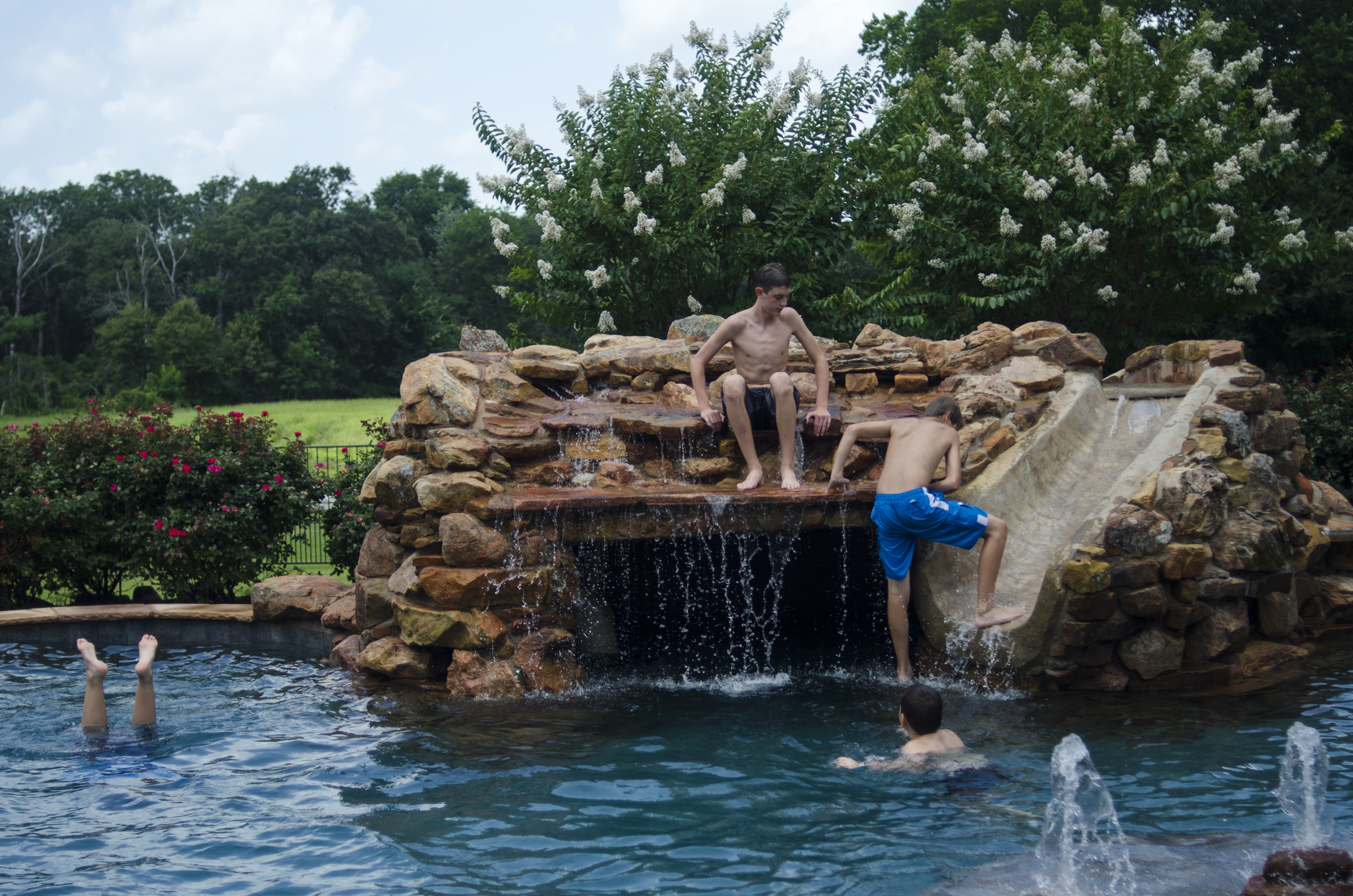 Much of the hunting is done early in the morning and in the evening. Campers spend the hottest hours of the day swimming and playing in the pool. 