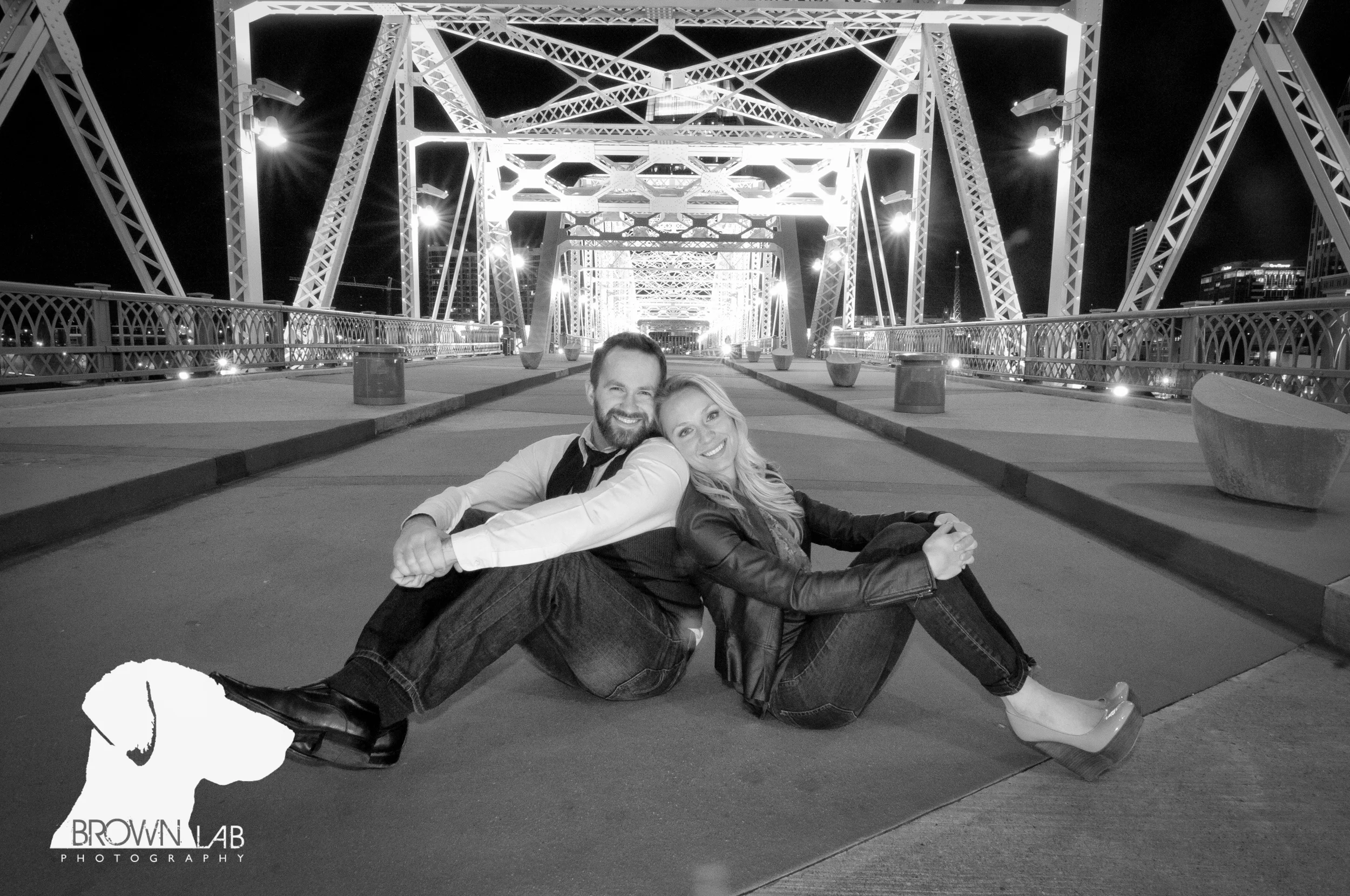 Nate and Taylor on the Nashville walking bridge.