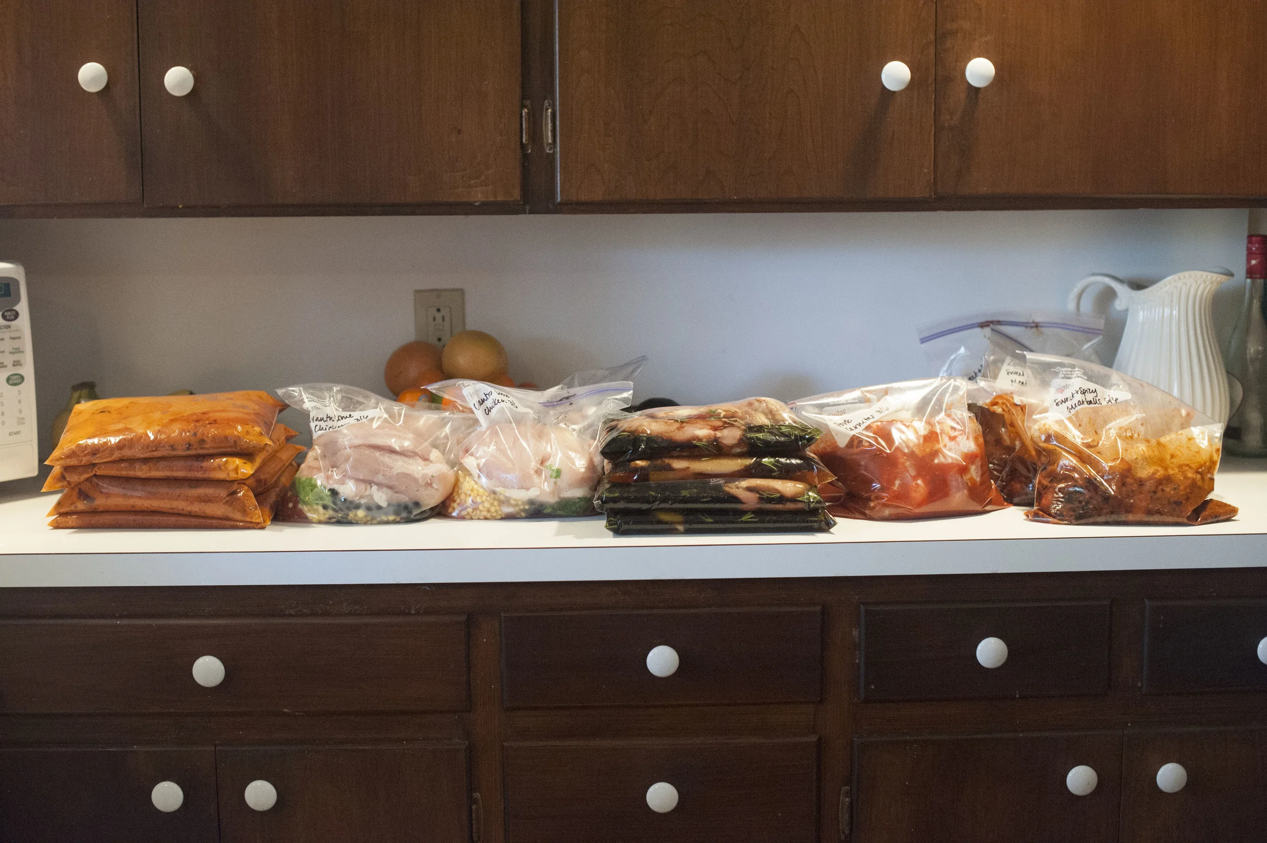 Finished freezer meals!