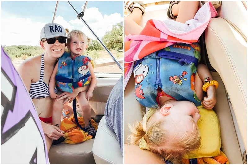 Liv made her way onto the boat only to be rocked to sleep by the waves.