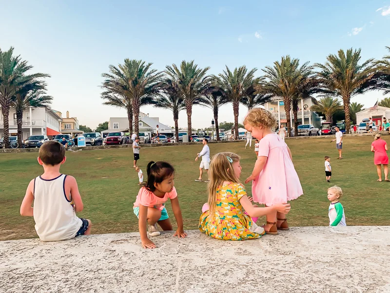 The amphitheater at Seaside Circle. This was a fun spot to people watch and let the kids run around. So many great shops and food nearby- and a short walk to the beach!