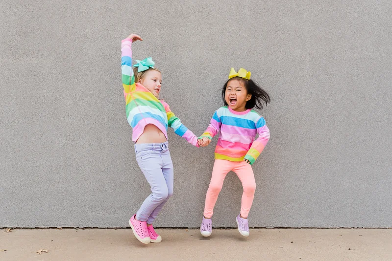 When Mom says you can have some hot chocolate after we take a photo!