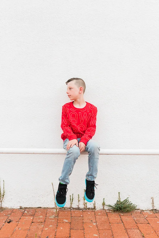 Gosh I love this ever-growing boy. This AWESOME sweatshirt for perfectly with a bit of growing room.