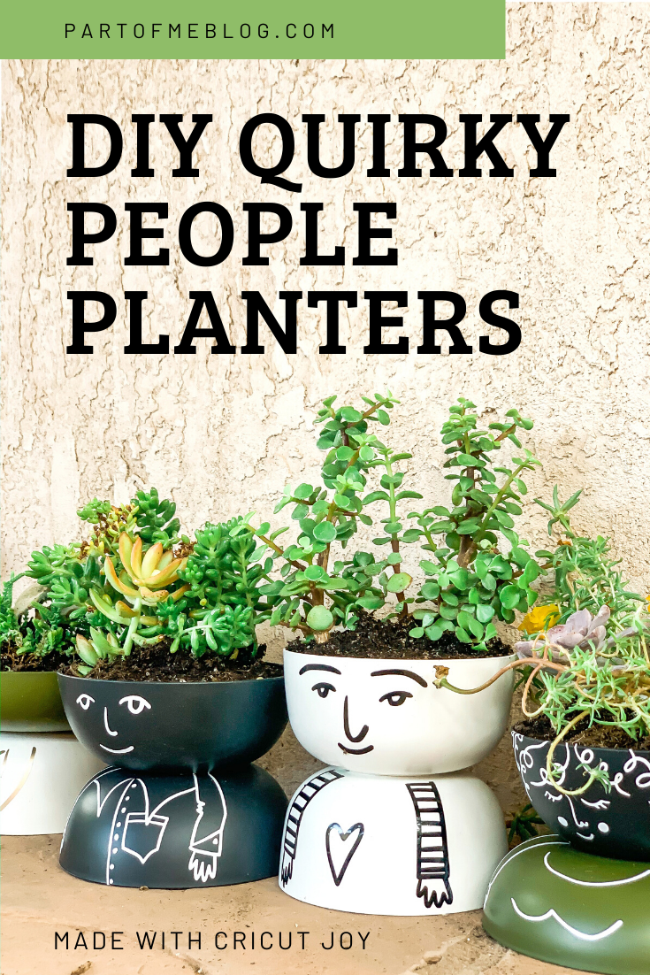Quirky People Planters with Cricut Joy