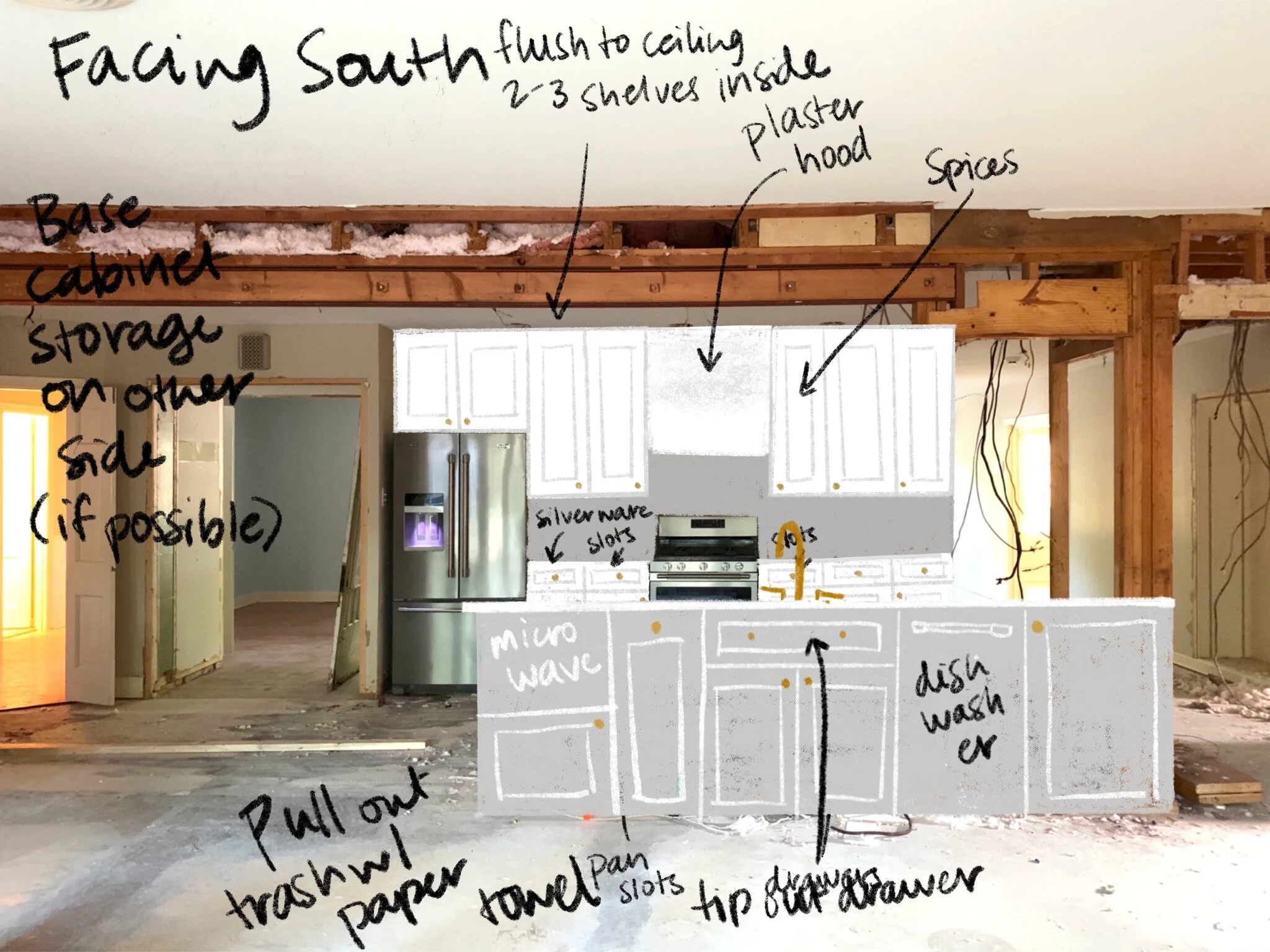 initial design sketches for the Anglin Abode