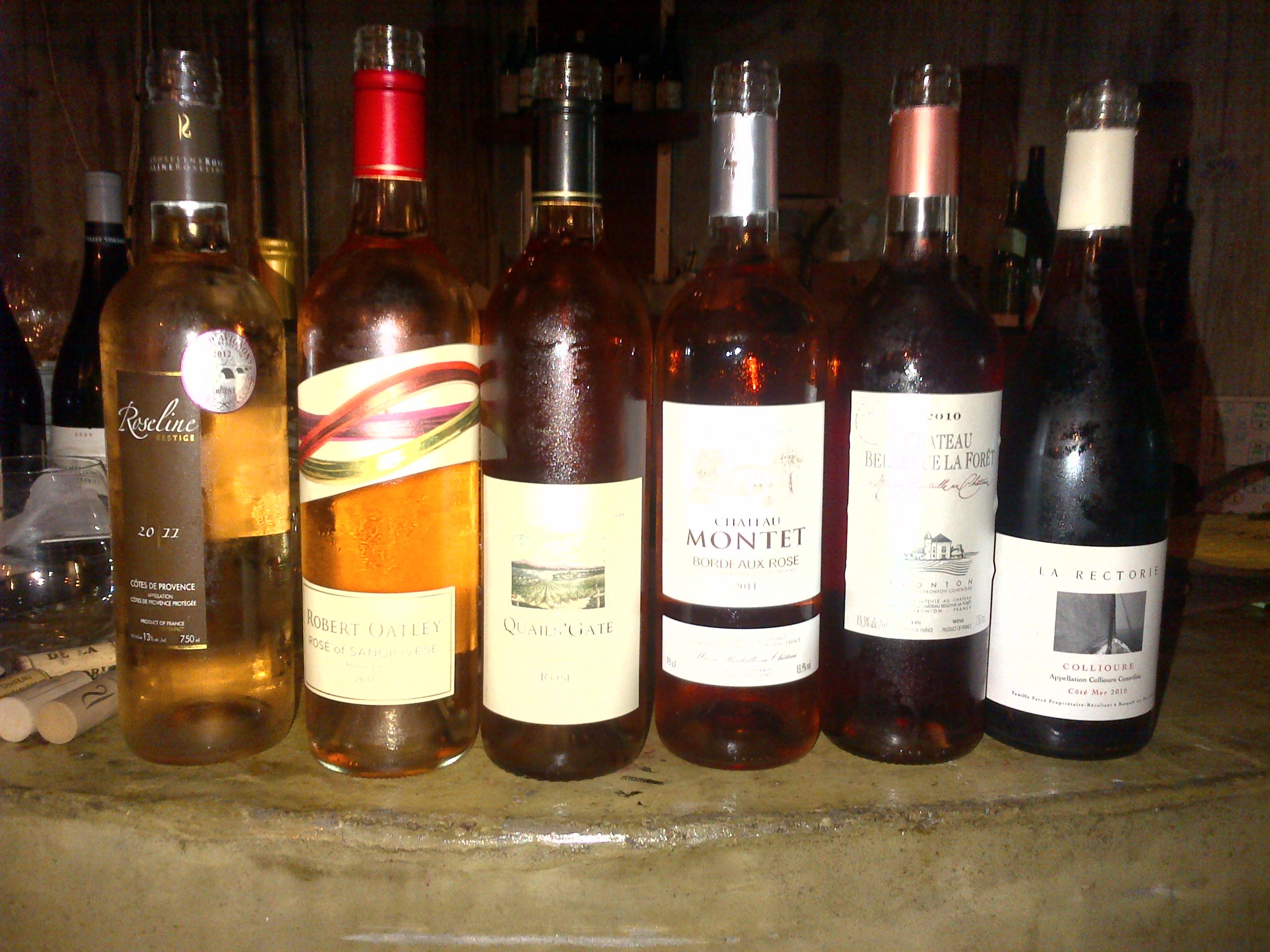  Rosé focus group the night before. Representation from Loire, Bordeaux, Tavel, Italy and BC.​ 