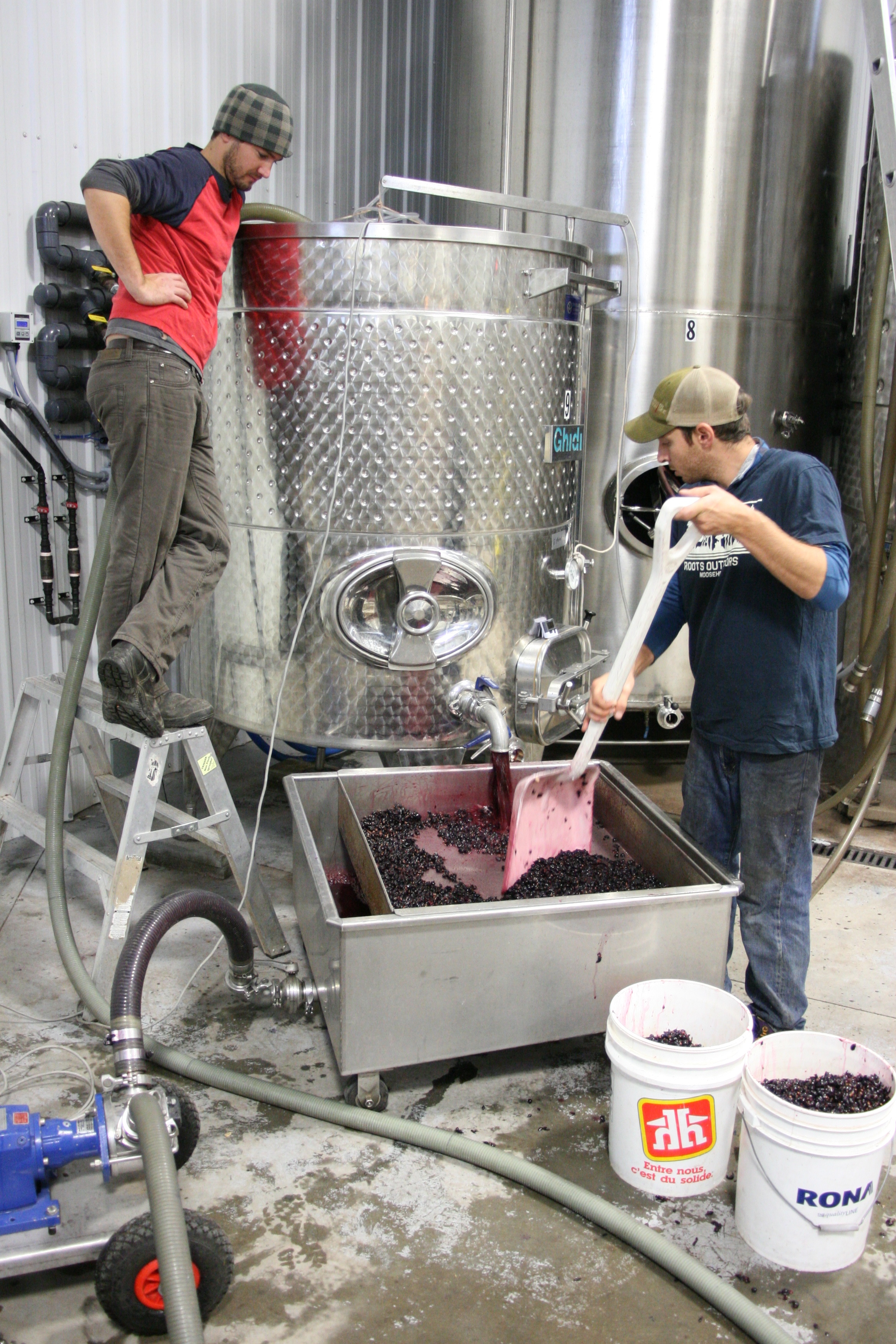 Whole berry pumpovers with Tyson and Ryan...
