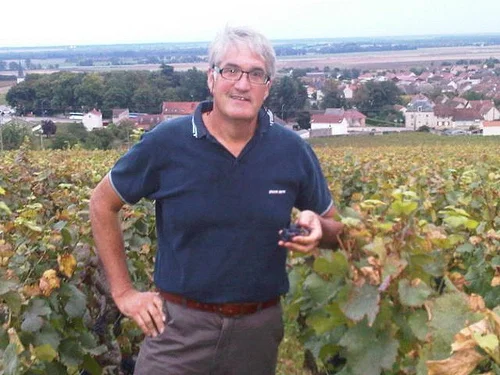 Thomas in the vineyard in Beaune, Burgundy.