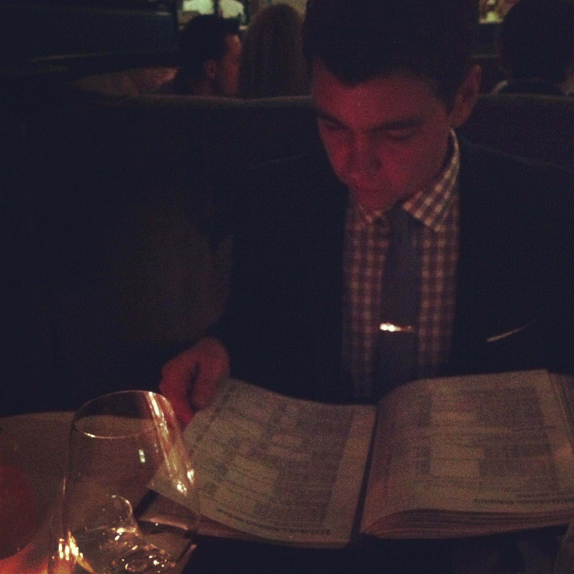  Getting deep into the textbook wine list at Harbour 60 in Toronto. Bad place to take me on a date... 