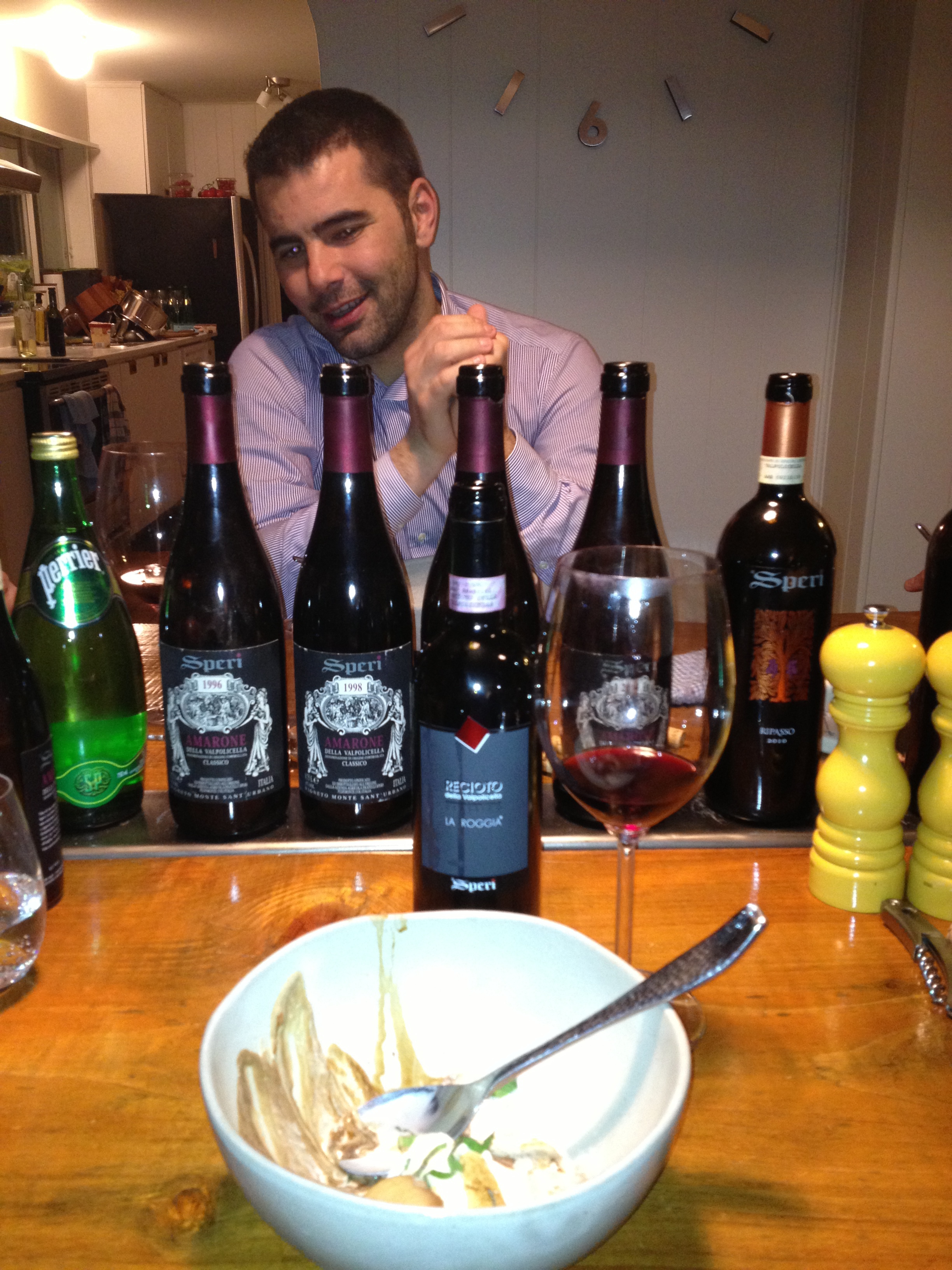  2009 Speri Recioto and ice cream drizzled with aged fig balsamic and mint leaf.​ 