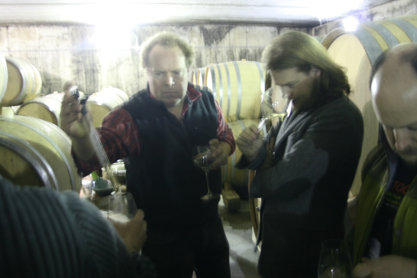  Barrel tasting before the lunch gets started.  