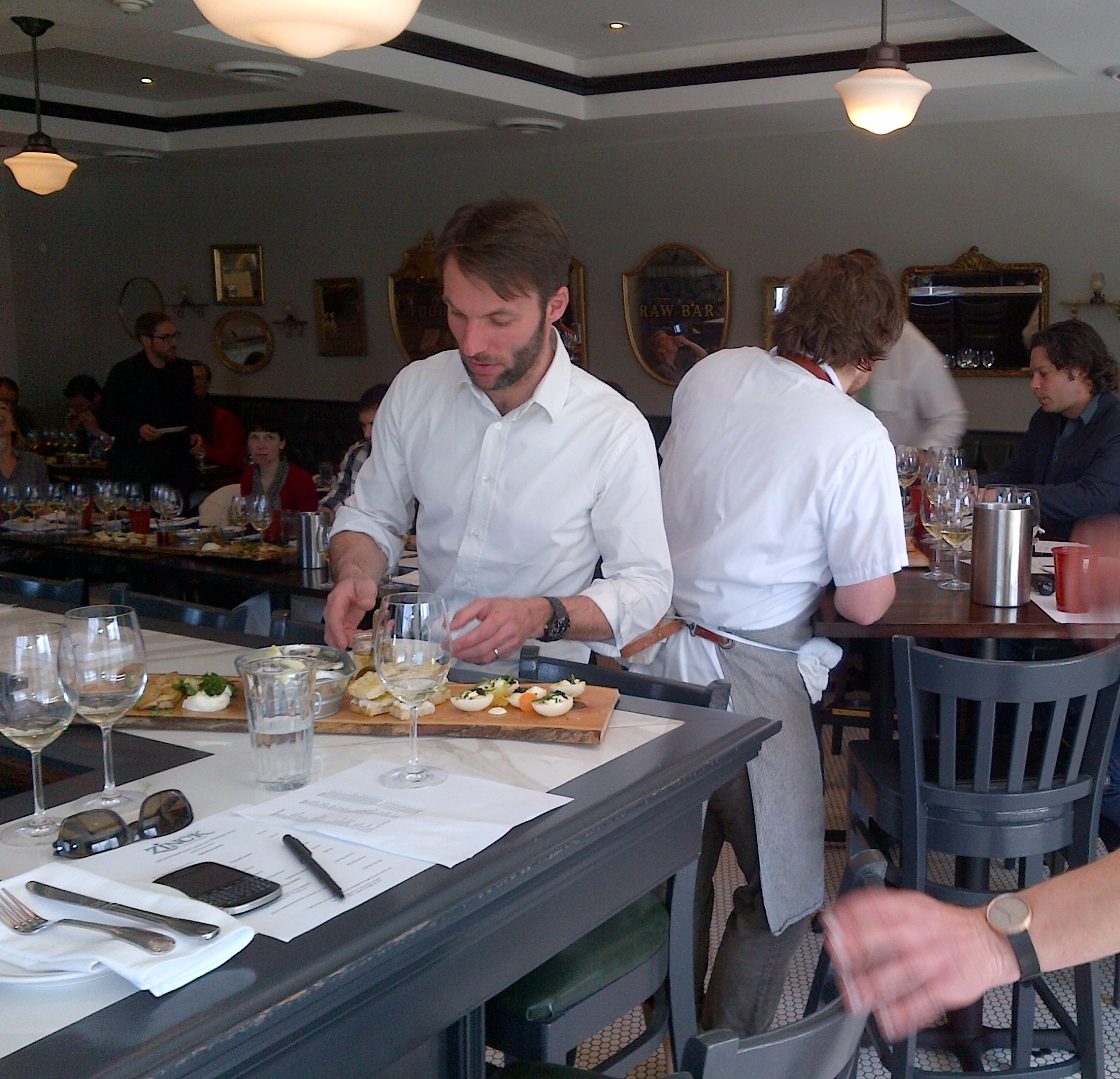 Philippe Zinck getting into some lunch at Supply and Demand.