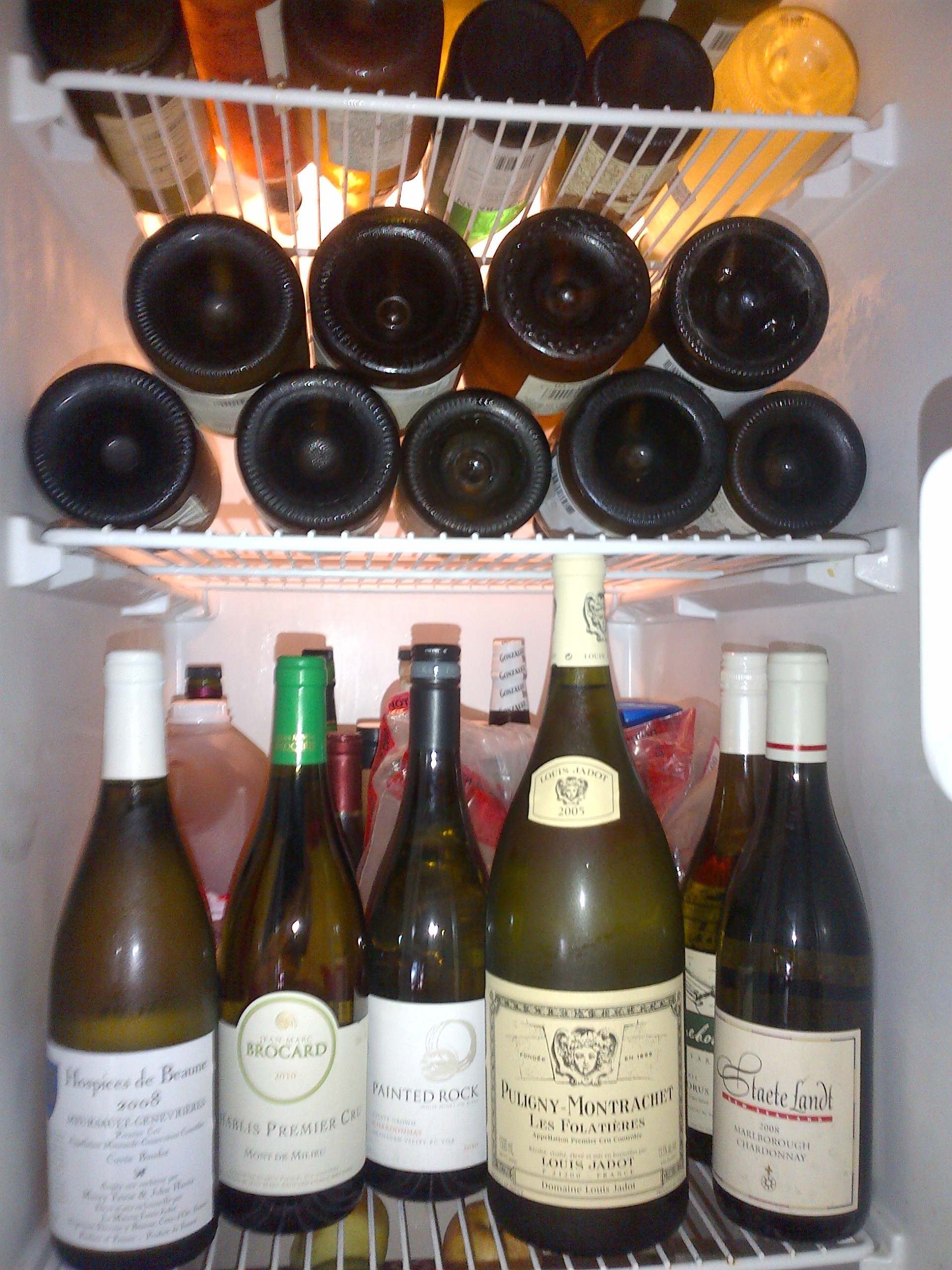  Chardonnay-stocked fridge for the afterparty...  