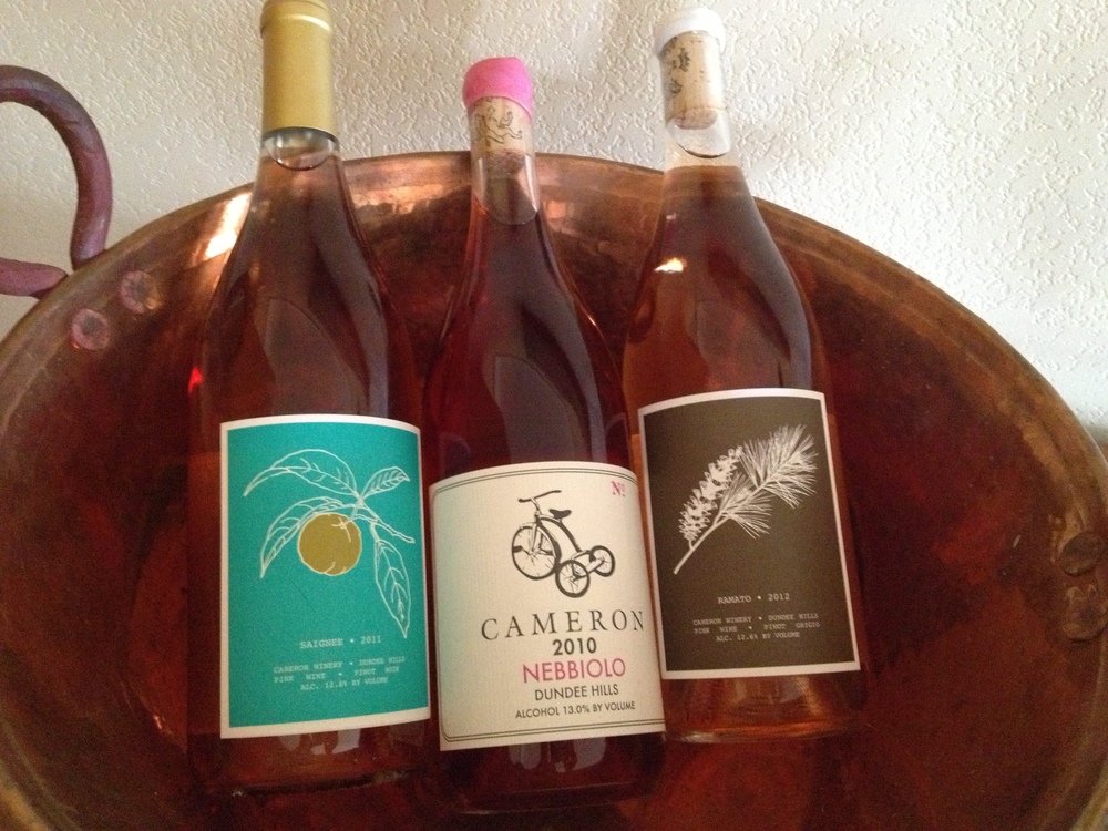  A lineup of Cameron pink wines.  
