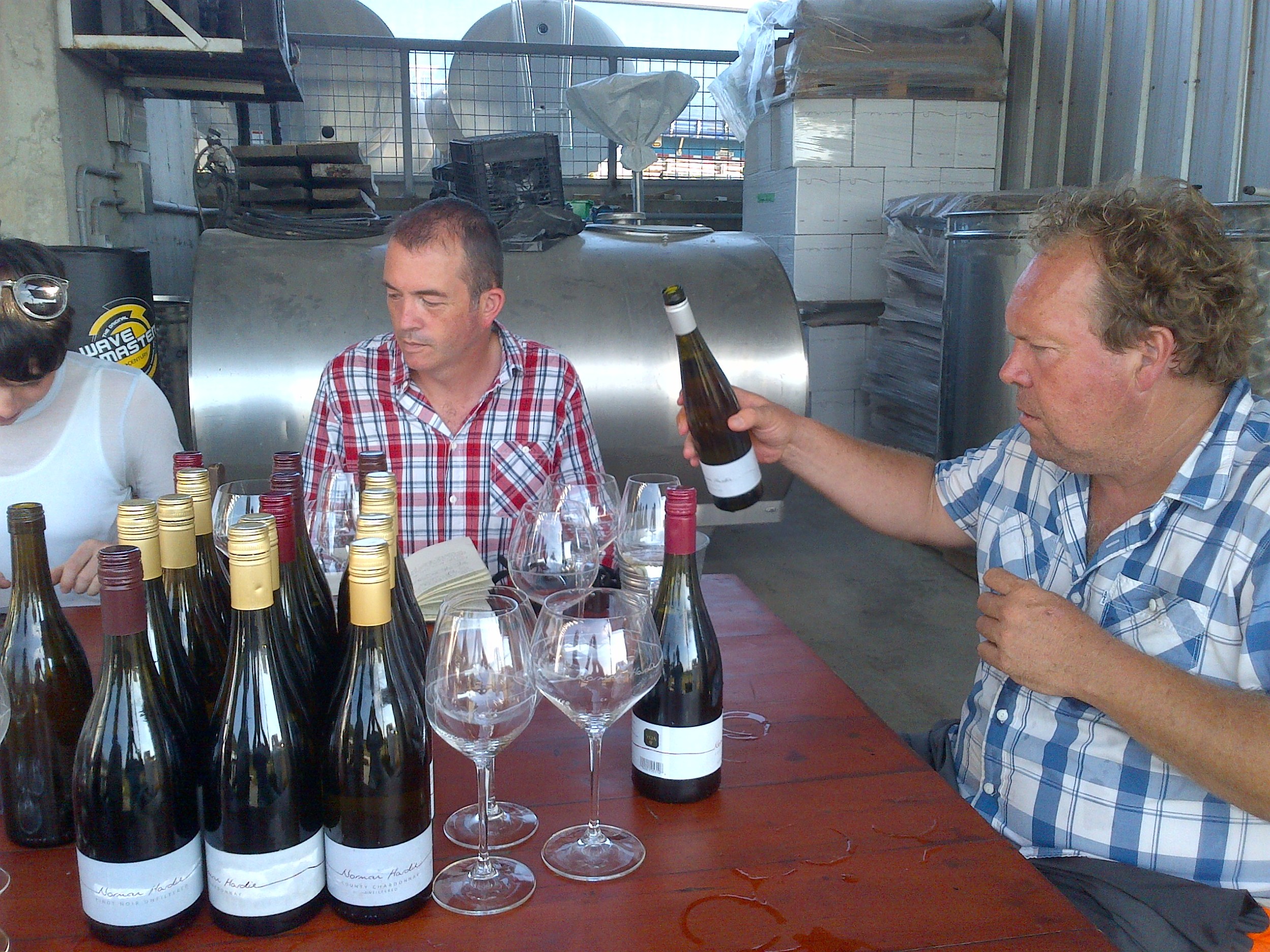  We broke out one of the biggest vertical's of Norm Hardie's wine to date with Chards and Pinots back to 2006. 