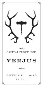  Capital Provisions Verjus labels, designed by Ryan Mesheau. 